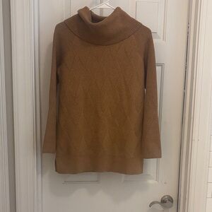 Talbots Camel Cowl Neck Sweater